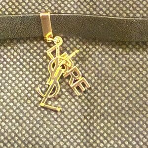 YSL Black and Gold Choker Necklace